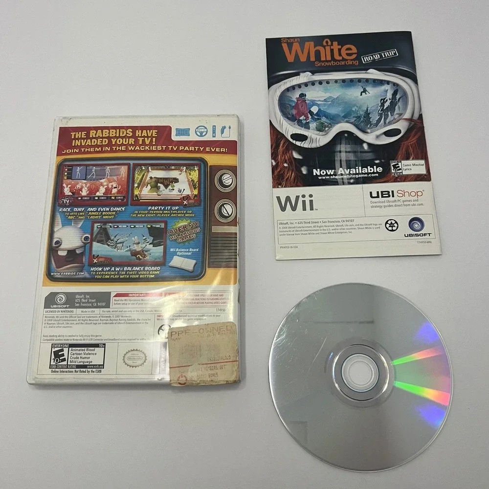 Rayman Raving Rabbids TV Party Nintendo Wii‎ Game Complete Video Game Ubisoft